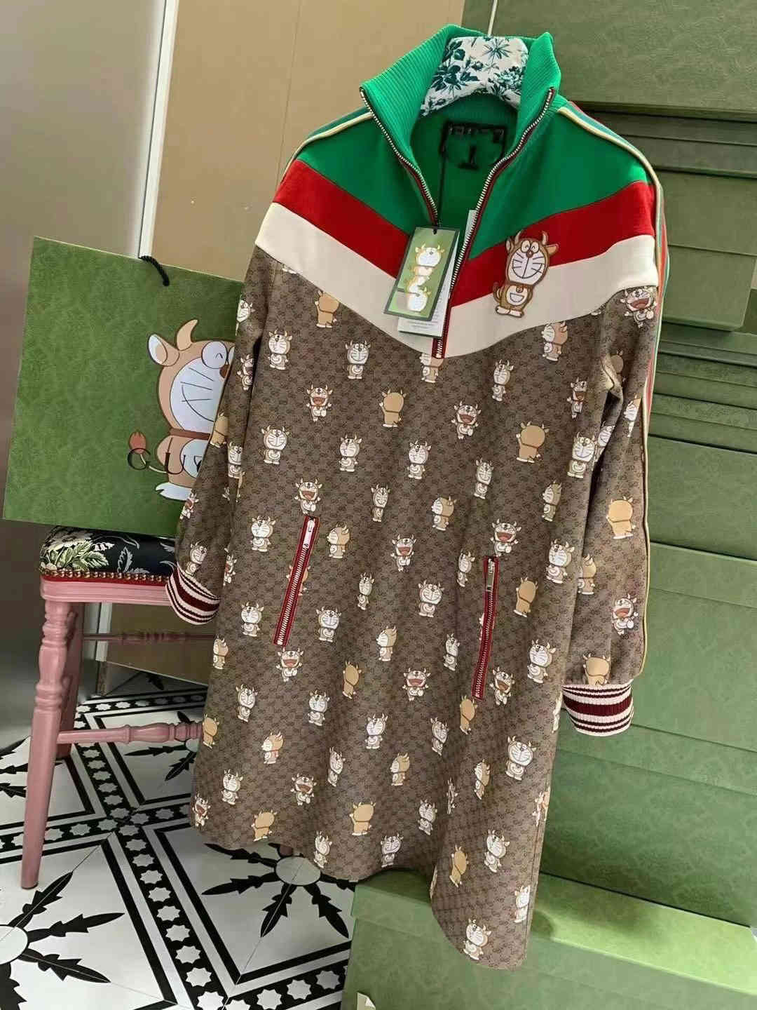 

2021ss designer women long jacket tracksuit for women SML long hoodies for women, Black