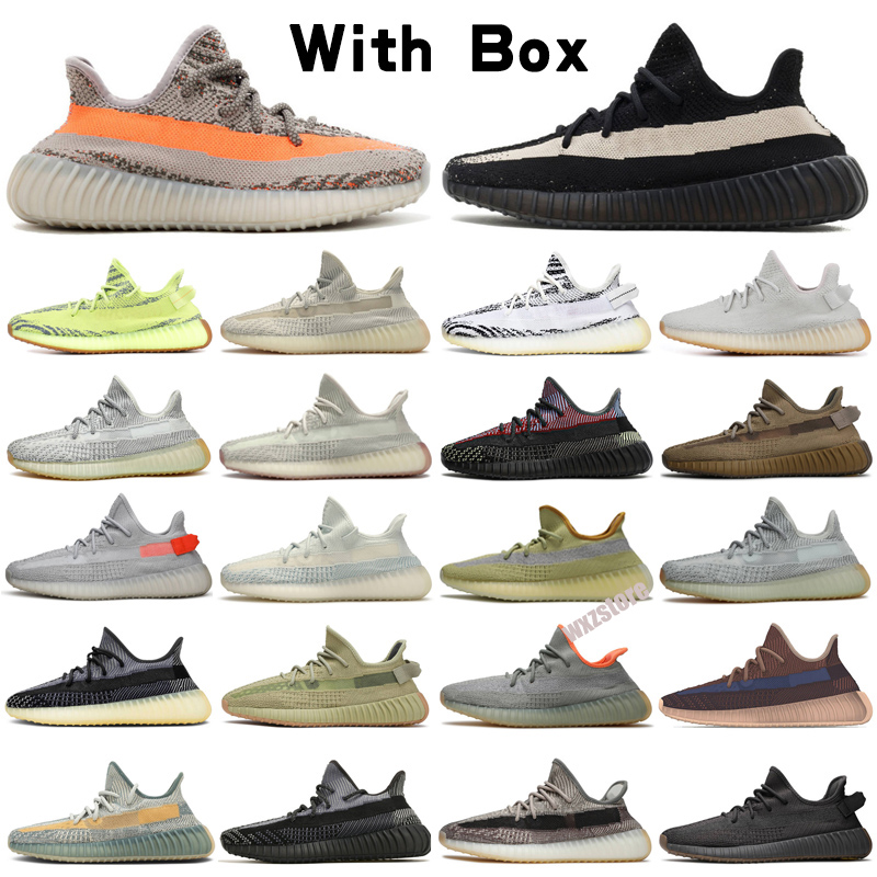 

Kanye Bred Earth Oreo men women run shoes Black Static Reflective Cream White Beluga 2.0 Yecheil Cinder Zebra v2 sports sneakers, Without box