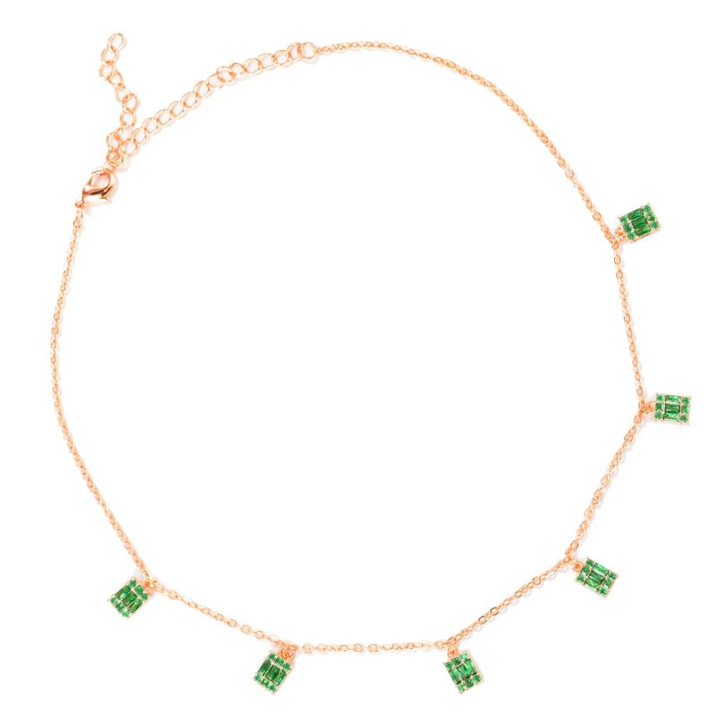 

Pendant Necklaces GODKI Sweet Small Crystal Romantic Chain Necklace Jewelry For Women Girlfriend Lover Gifts Bridal Wedding Accessories, Silver