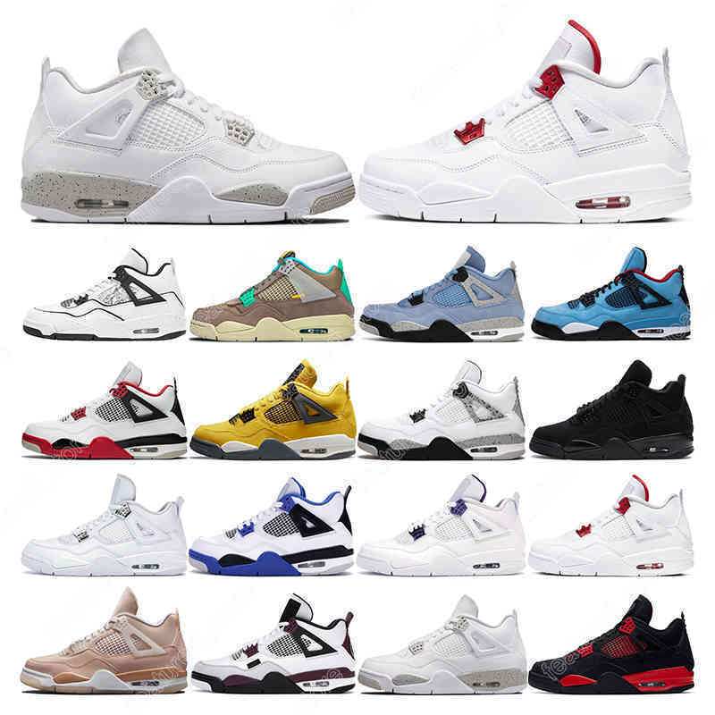 

2023 7-13 top Men basketball shoes 4s DIY White Oreo 4 Black Cat Fire Red Thunder Desert Moss Taupe Haze Motorsports women mens trainers, 25