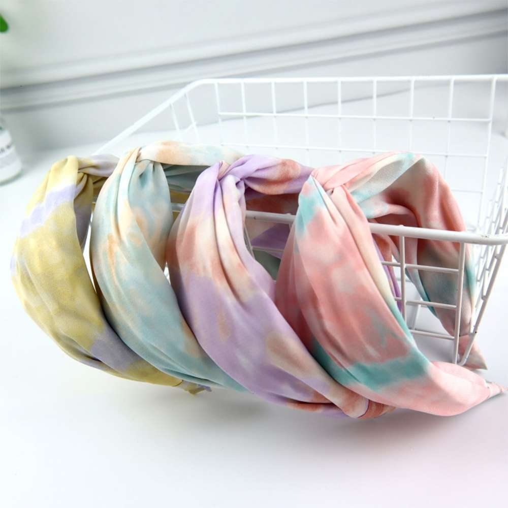 South Korea new fashion cloth accessories color cloud dye tie bundle Mori women&#039;s hair band-image-695854433