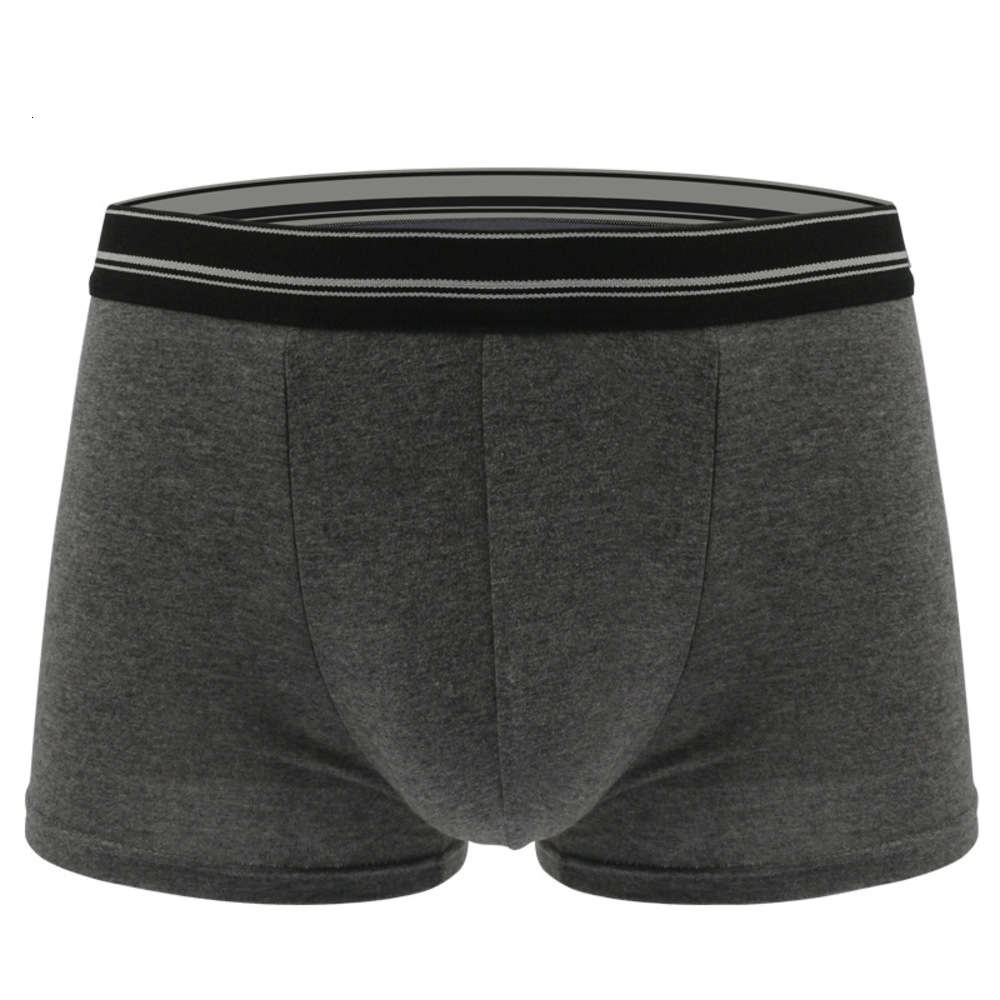 

Men's underwear cotton mid waist boxer, Black;white