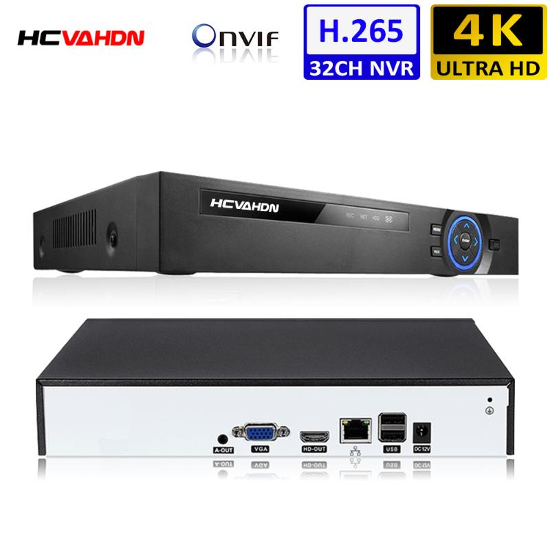 

H.265 4K NVR 32CH For 1080P 2MP 5MP 8MP CCTV IP Camera Recorder Face Detection 16CH Network Video Surveillance Kits, Black;white