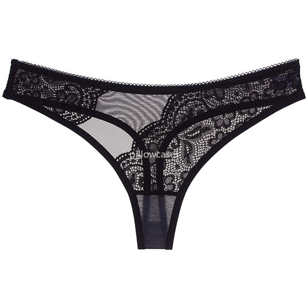 

Floral Sexy Gauze Lace g string Panties Low Rise See Through Lingeries Underwears Thongs t back panty Women Clothes black red blue, Black;white