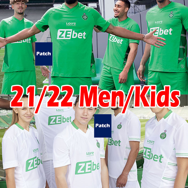 

2021 2022 as Saints-Étienne soccer jerseys 21/22 etienne maillot de foot asse AOUCHICHE KHAZRI Youssouf BOUANGA ABI jersey men adult kids kit football shirts Thailand, 21 22 away patch