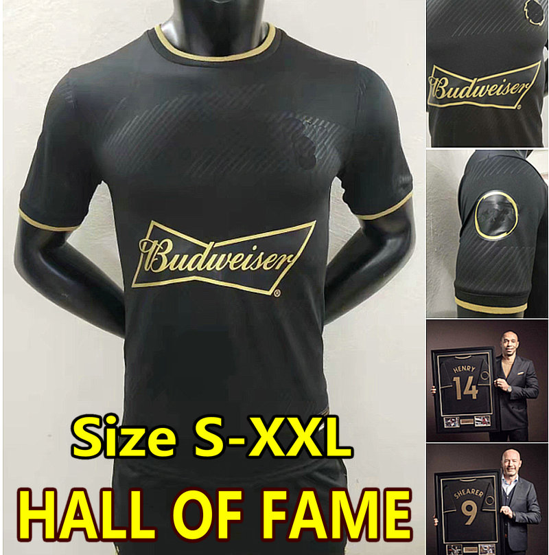

2021 Hall Of Fame Soccer Jersey ALAN SHEARER THIERRY HENRY football shirts famous British Start special kits Englishman stars uniform equipm, Black;yellow
