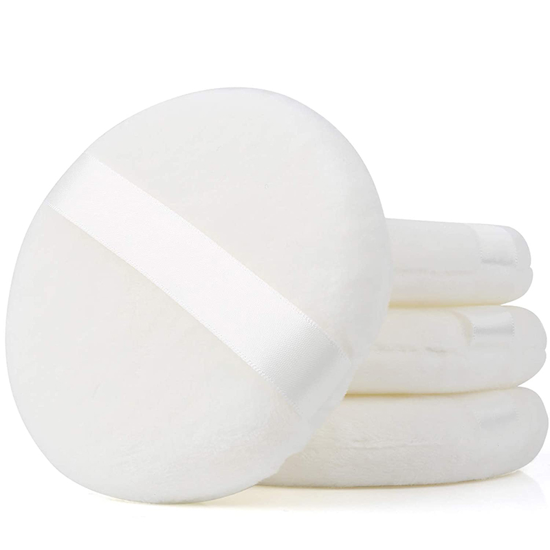 Body & Face Powder Puff Beauty Items Cosmetics Tools Loose Soft Material Natural Cosmetic Mineral Powder, White-image-754734656