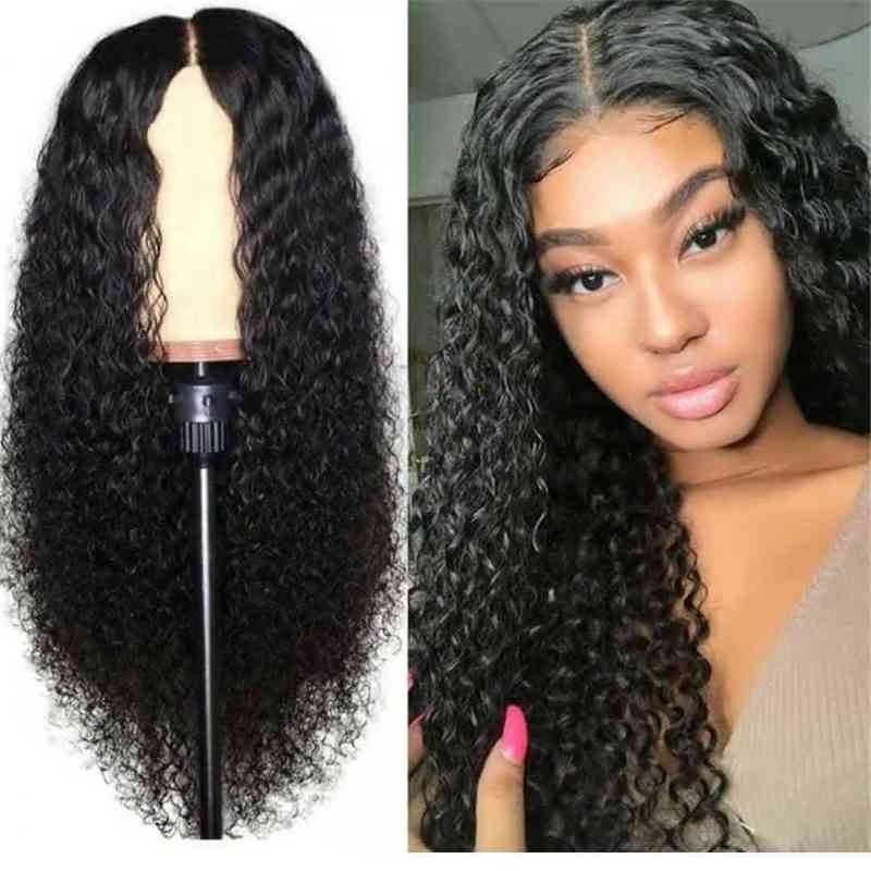 

is Wig female wig divided into long and small curl wrapped by hand, Black