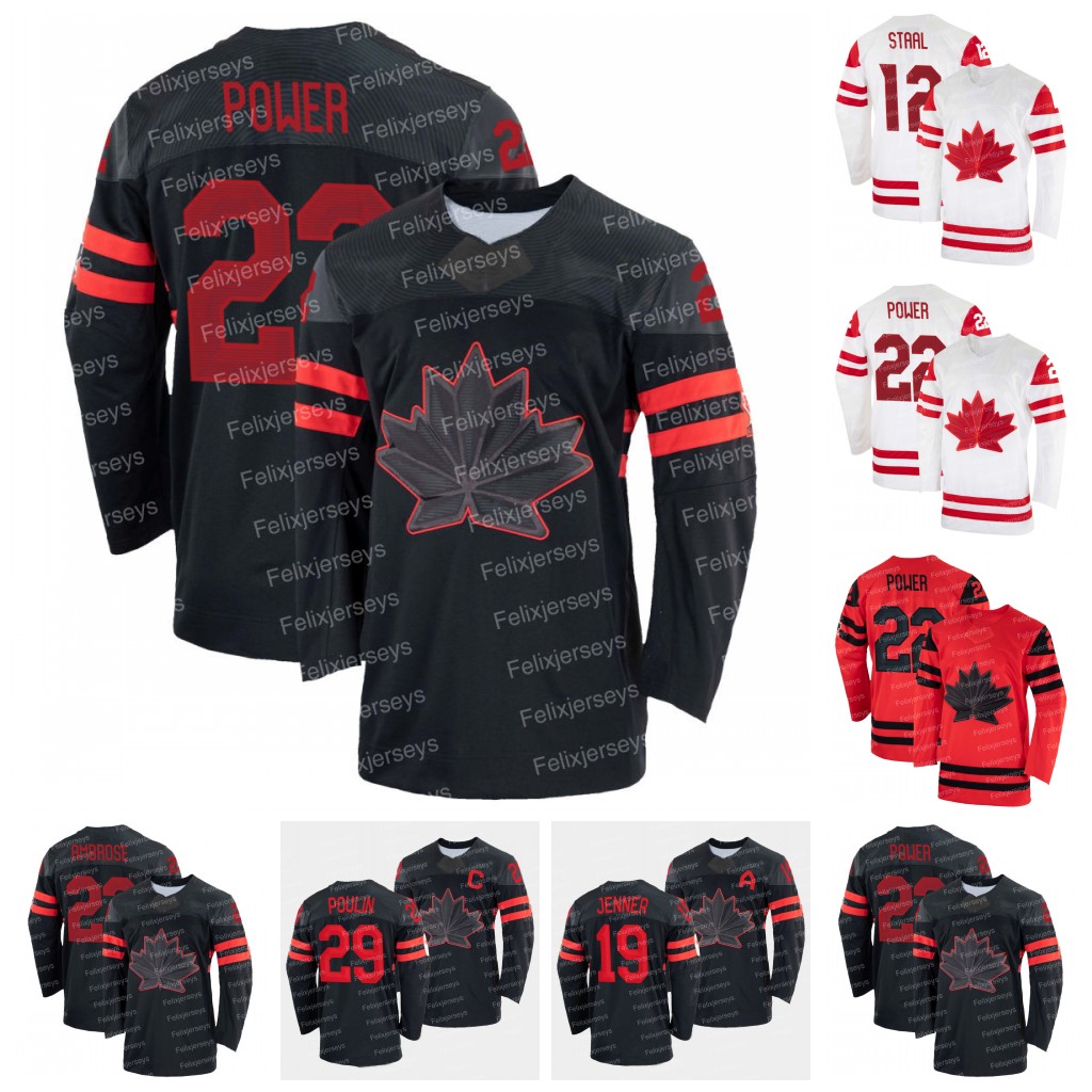 

Team CA 2022 Winter Hockey Jersey Owen Power Eric Staal Mason McTavish Marie-Philip Poulin Corban Knight Weal Jason Demers Mat Robinson Brianne Jenner, Red mens s-xxxl
