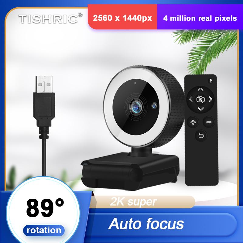 

Webcams TISHRIC H200 Full HD Webcam 2K Web Camera For PC 1080P Usb With Microphone Cam