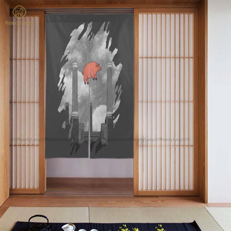 

Pig Curtains Bed Room Ornament Door Curtain Double Cute & Drapes