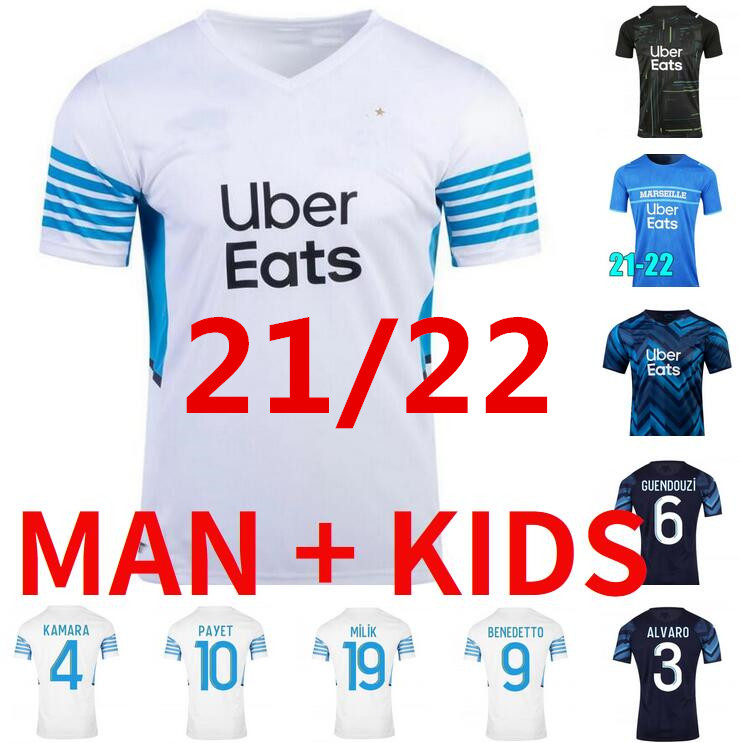

FANS Player SANSON CUISANCE GUENDOUZI soccer jerseys 21 22 OM 2021 2022 maillot foot THAUVIN BENEDETTO KAMARA PAYET football shirts men kids LUIS HENRIQUE MILIK