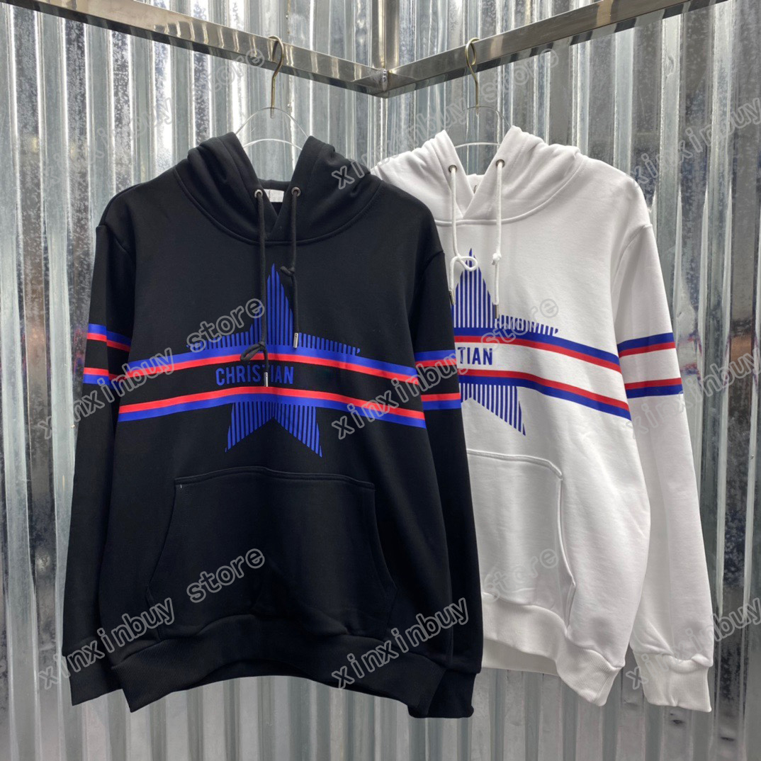 

21ss mens women designer Sweatshirts Hoodies Christian five-pointed star casual high quality fashion men wild top black white XS-L