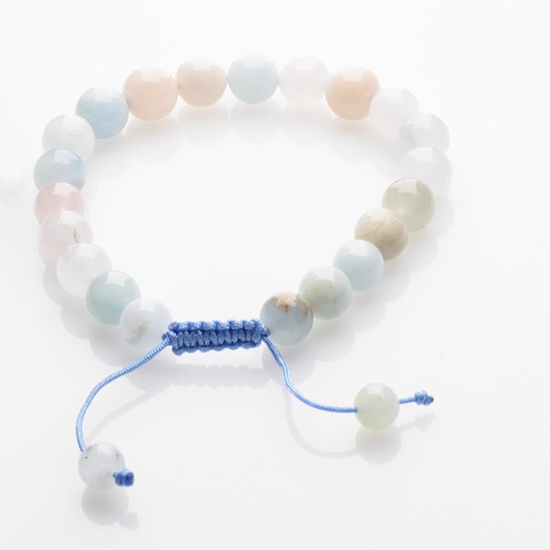 Beaded, Strands Trendy Morganite Stone Beads Bracelet Men Women Lucky Chakra Friendship Couples Bracelets Female Jewelry Gift-image-708103670