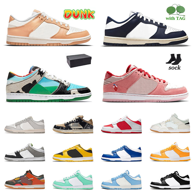 

Originals Mens Women Dunks Low Platform Running Shoes SB Sports With Box Socks Black White Paisley Cactus Jack Red Vintage Navy Chunky Valentine Skate OG Sneakers, A46 mummy 36-45