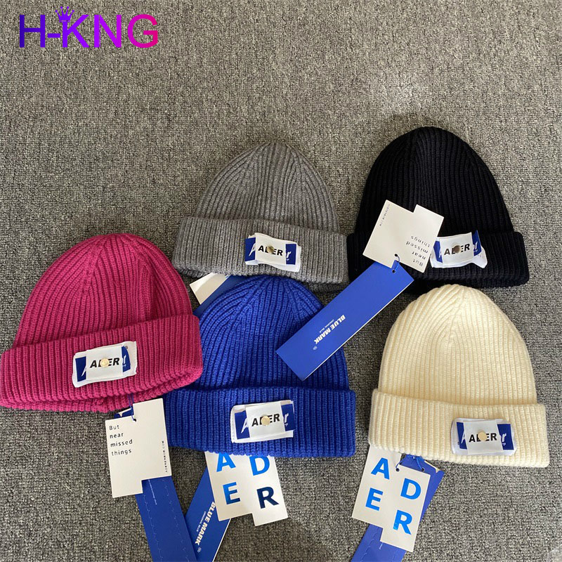 

Ader Beanie Error Beanies Men Women Ader Patchwork Hats Quality Cotton Wool Ader Knitted Caps Classic Letter Logo Skullies