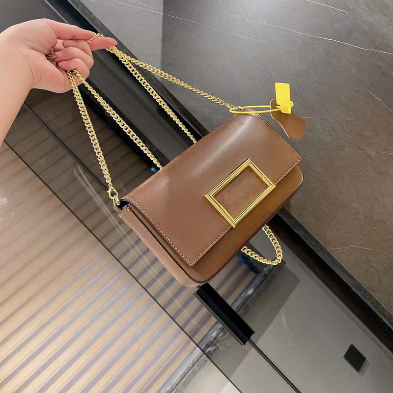 

2022 New Ladies Fashion Shoulder Bag Designer Leather Handbag Ladies High Quality Messenger Bag Brand Chain Wallet SIZE 21CM