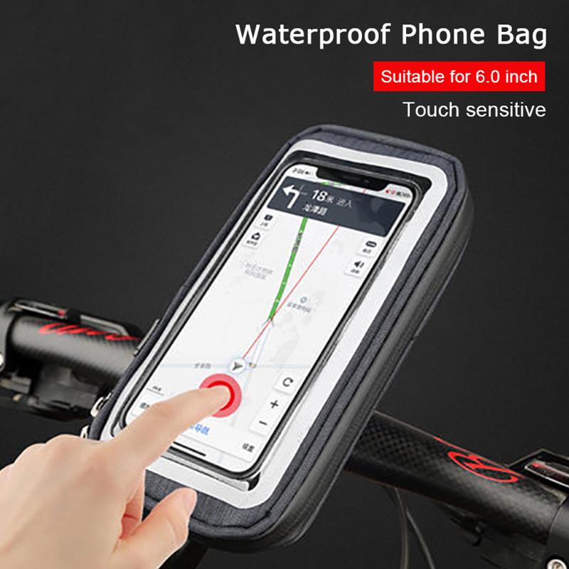 

Cell Phone Mounts & Holders 6.0 Inch Waterproof Bicycle Holder Stand Motorcycle Handlebar Mount Bag Cases Universal Bike Scooter Bracket