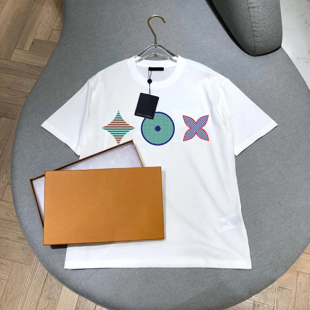 

Men's T-shirts Summer Short Sleeves Fashion Printed Tops Casual Outdoor Mens Tees Crew Neck Clothes 21SS 7 Colors S-5XL, White;black