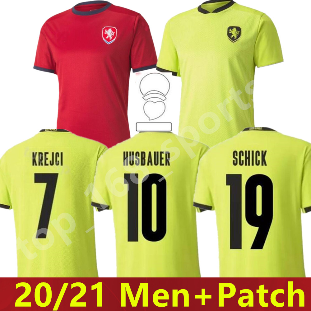 

20 21 Czech Republic SOCCER JERSEYS HOME AWAY 2021 SKODA SOUCEK JANKTO HUSBAUER KADERABEK FOOTBALL kits SHIRTS uniform, Home+patch