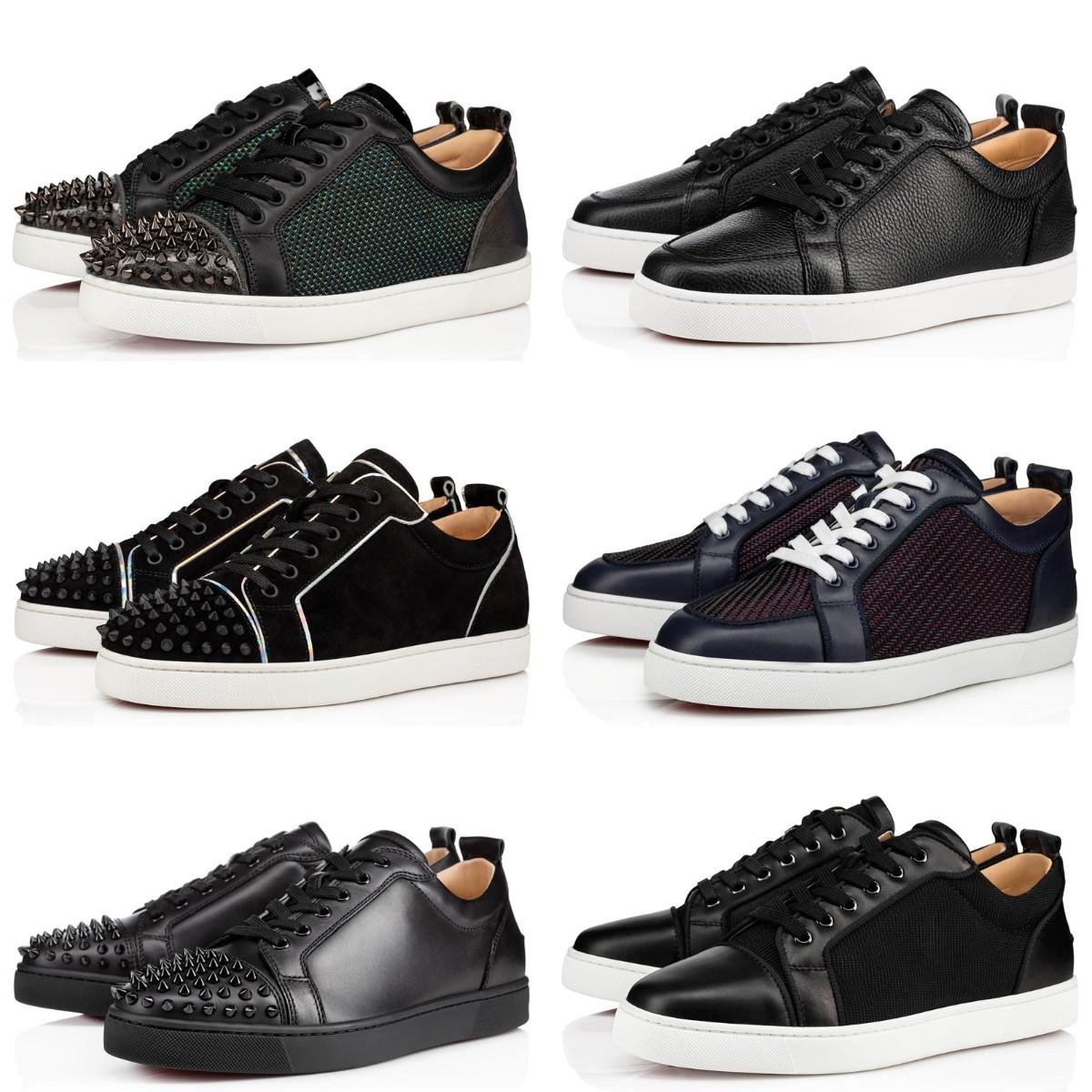 

2021 Red Bottoms Casual Shoes Low Cut Spikes Flats Black Silver Diamond Top Quality Men Women Fashion Snea oEQ Size 5 14 LOUBOUTIN CHRISTIAN, Blue