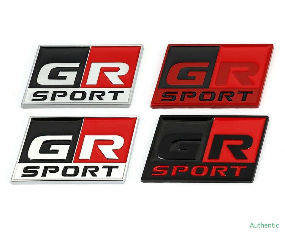 

Toyota Car GR Sport Logo badge Emblem Front Rear Trunk Hood Grille Sticker, Color