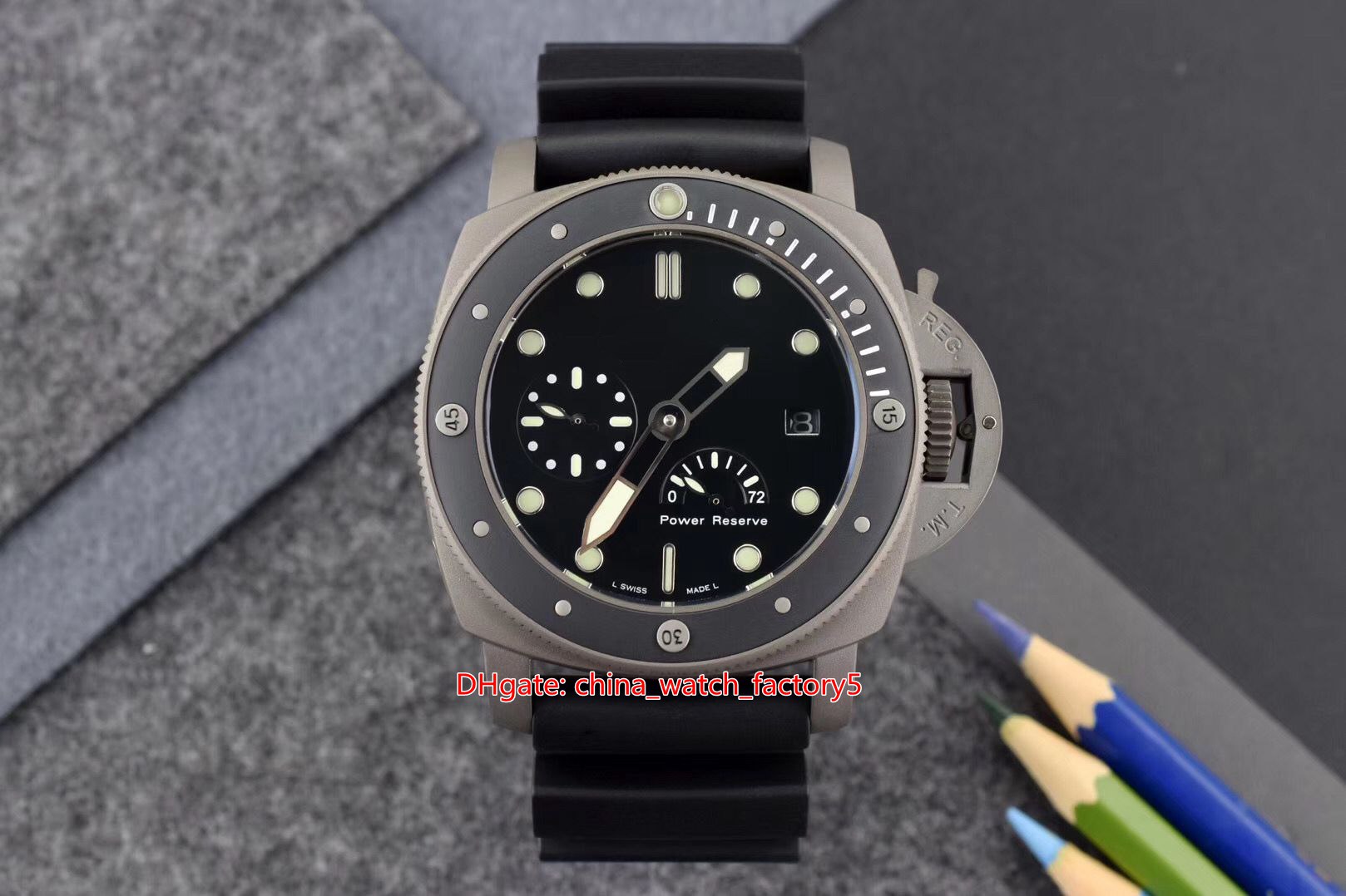 

Hot Selling Top Quality Watches 47mm Submersible PAM684 PAM00684 PAM 684 00684 18k Rose Gold Rubber Bands Mechanical Automatic Mens Men&#039, Slivery;brown