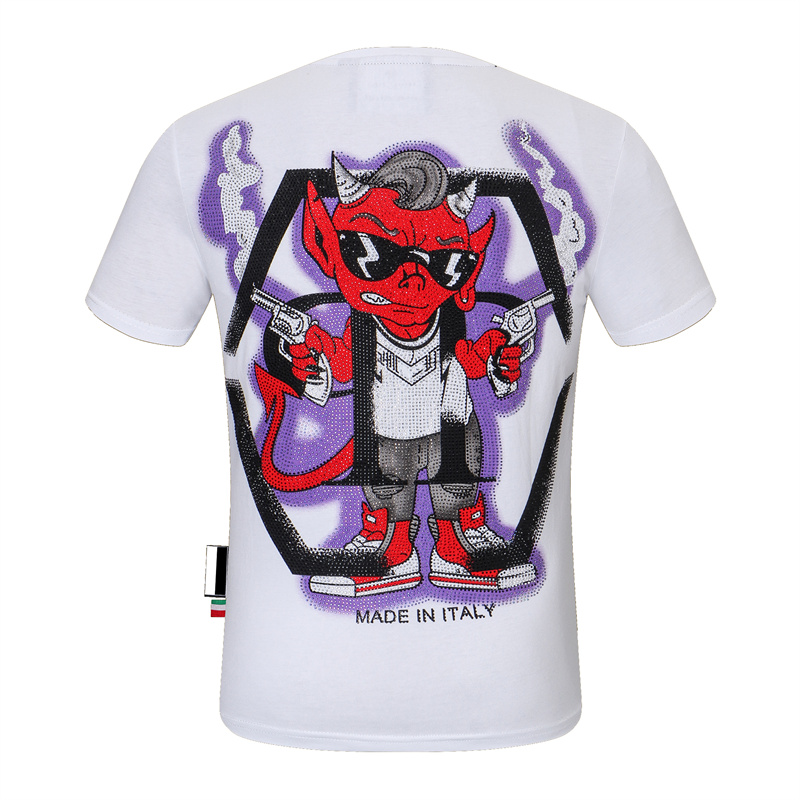

PP men t shirt spring and summer Men's T-Shirts Jackets high grade cotton short sleeve tops round neck shirts luxury T-Shirt Size: M L XL XXL  top9, White