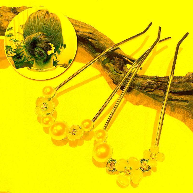 

Hair Clips & Barrettes Pearl Butterfly Grips Simple Alloy Forks Styling Tool Hairpins Magic Bending DIY Hairwear Decoration