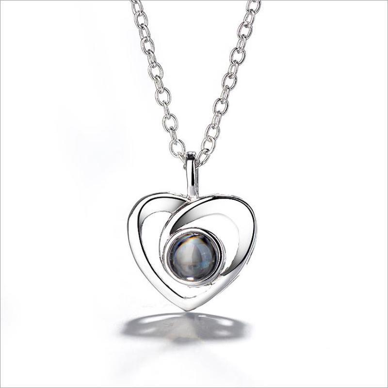 

Pendant Necklaces 2021 Arrival Women Silver Plated Necklace For Ladies Accessories Gold Heart Zircon Round Girls Jewelry