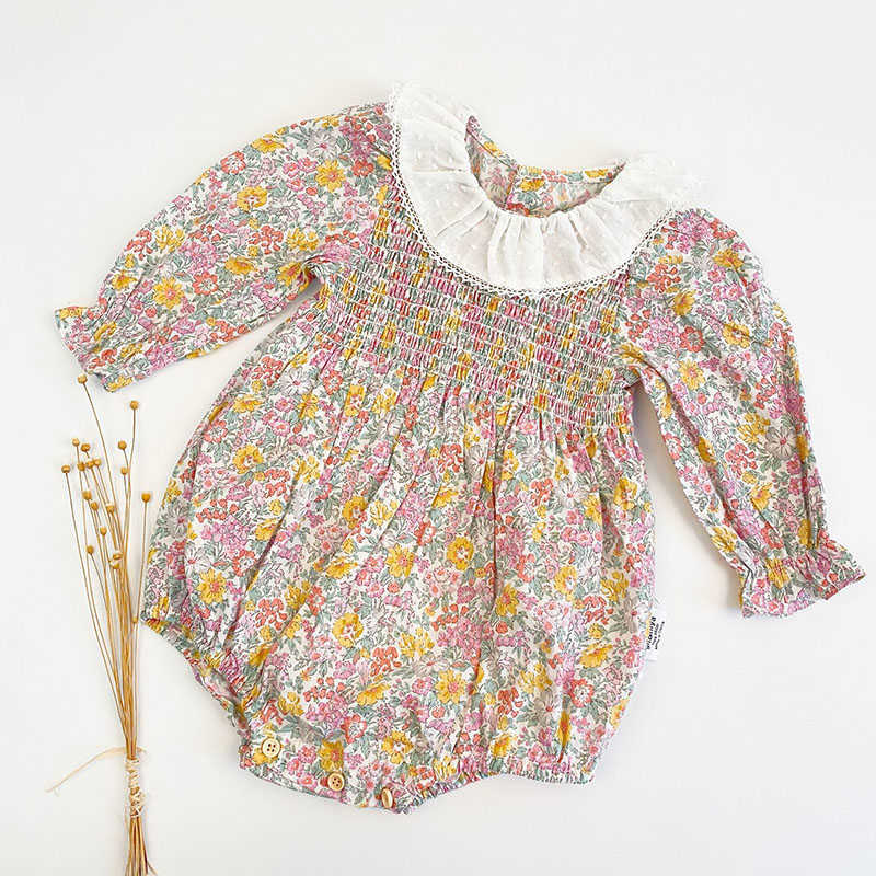 

Autumn Kids Girl Long Sleeve Floral Rompers Spring Infant Baby Girl born Rompers Clothes Baby Girl Rompers 0-3Yrs 210722, Crzx2803 red