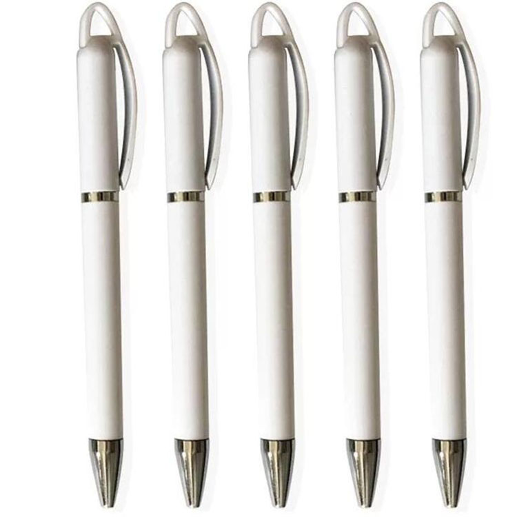 

DHL 50pcs/box Sublimation Blank Gel Pens With Cartridge DIY Heat Tranfer White Pen