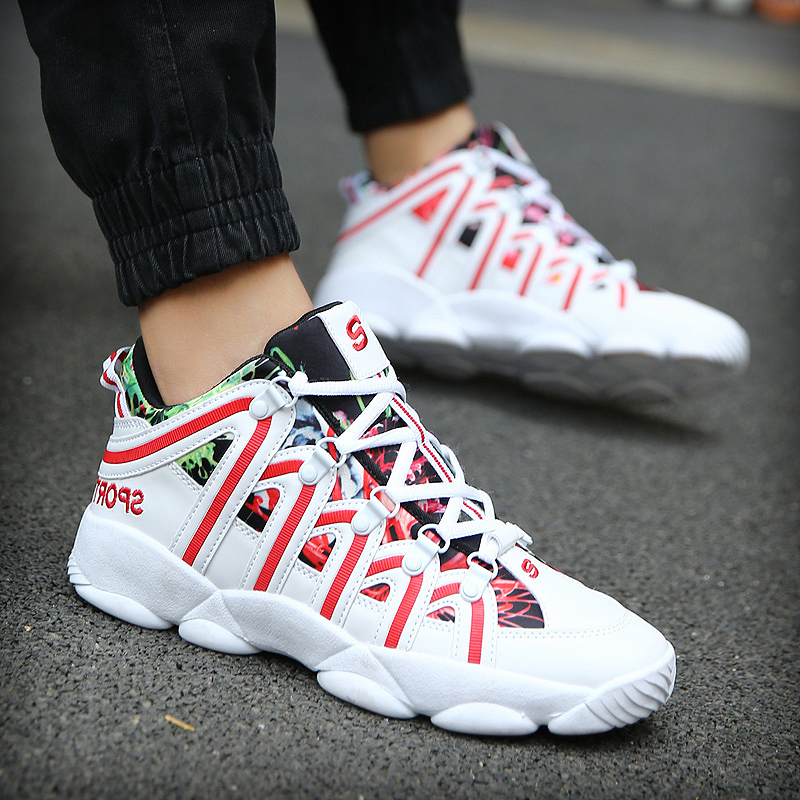 

cross-border top quality men women trainer sport size running shoes high-top men's four seasons casual sneakers white thick sole shoe couples code: 35-A11, Di1a7150