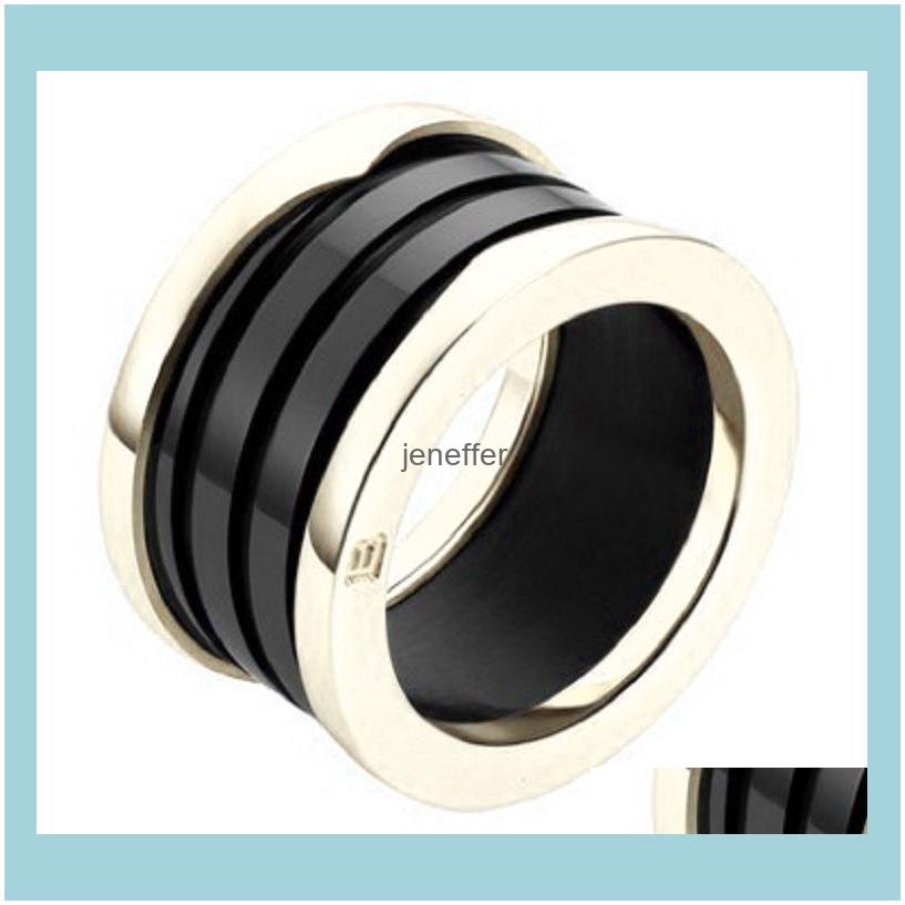 

Band Rings Jewelry Fashion Titanium Steel Love Sier Rose Gold Lovers White Black Ceramic Couple Ring For Gift Drop Delivery 2021 Hyv8N