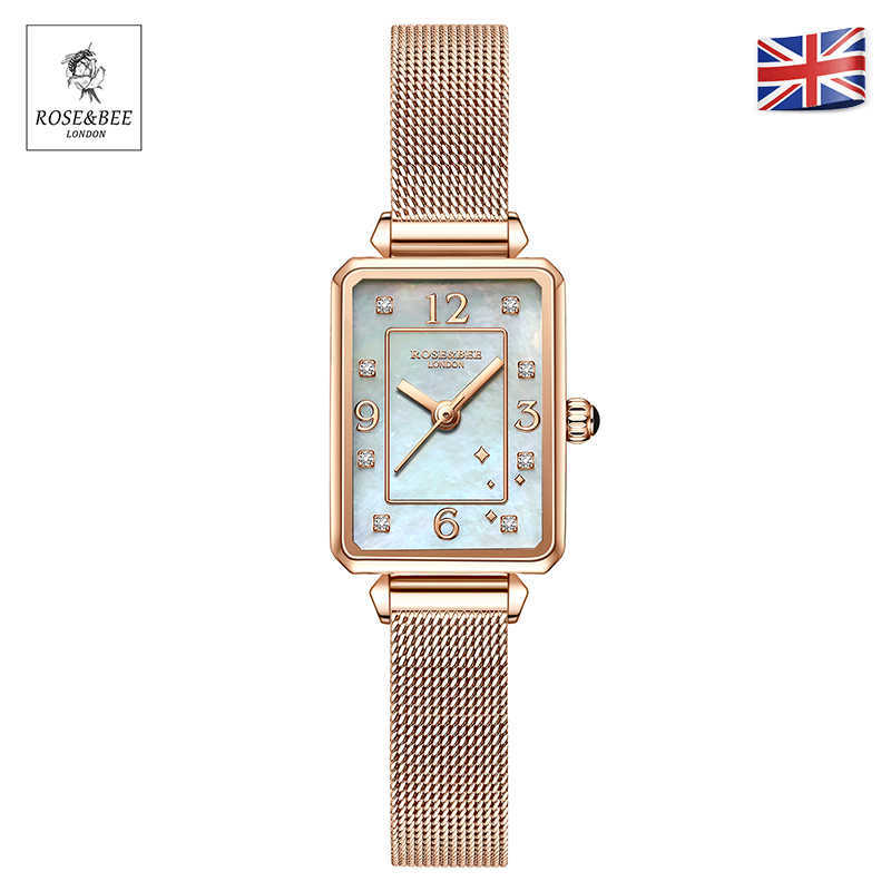 

Retro White Shell Dial Rectangle Diamonds Japan Quartz Ladies Stainless Steel Mesh Waterproof Scallop Women s Watches 210616, 4011 ph