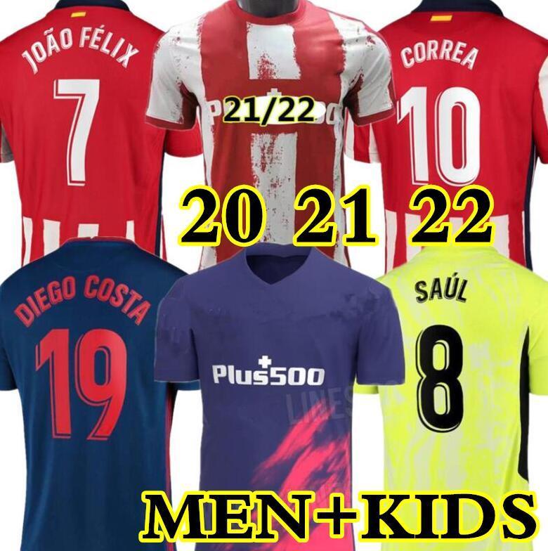 

2021 2022 Home Atletico Madrid Soccer Jersey top JOAO FELIX SUAREZ football shirt, Black