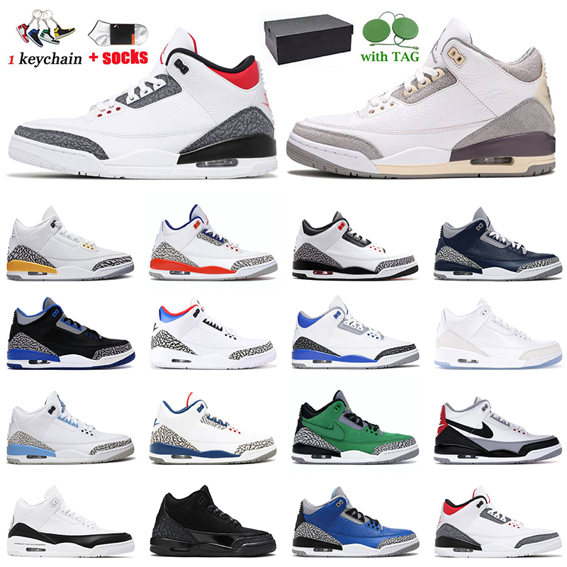 

2021 Top Fashion Nike Air Jordan retro 3 3sBasketball Shoes Mens Womens Trainers Ma Maniere Court Purple Varsity Royal True Blue SE Unite Bl