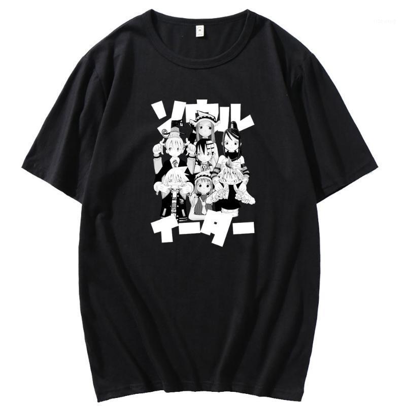 

Men's T-Shirts Japanese Anime Men Soul Eater T Shirt Fashion Print Tshirt Summer Mens Cotton Short Sleeve T-shirt Funny, Black