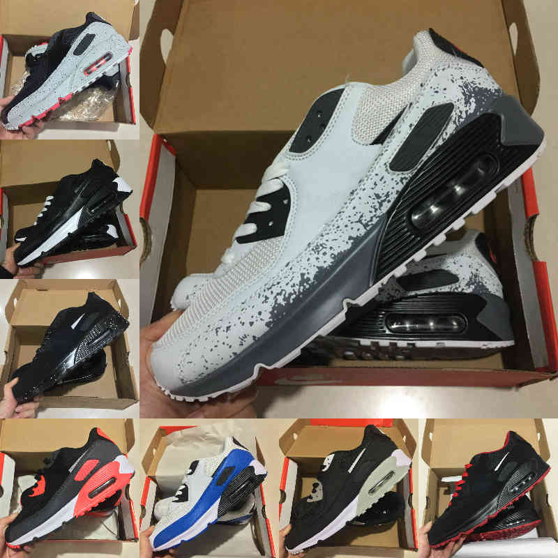

High Quality 2021 New Airs Cushion 90 Running Shoes Cheap Men Women Black White 90s Classic Airs Designers Trainer Outdoor Sports Shoe S91, H9025