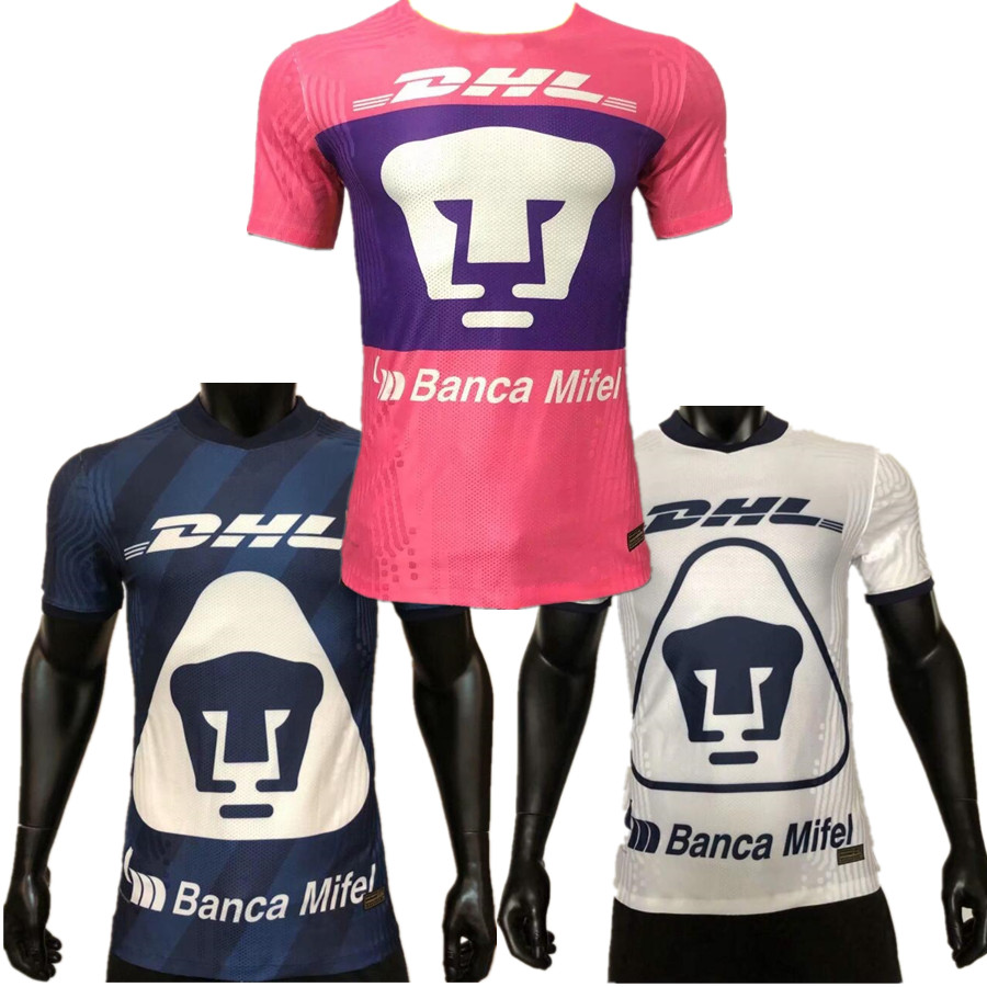 

Liga MX Player version 2020 2021 UNAM Soccer Jerseys home away 3rd 20 21 football tight shirt