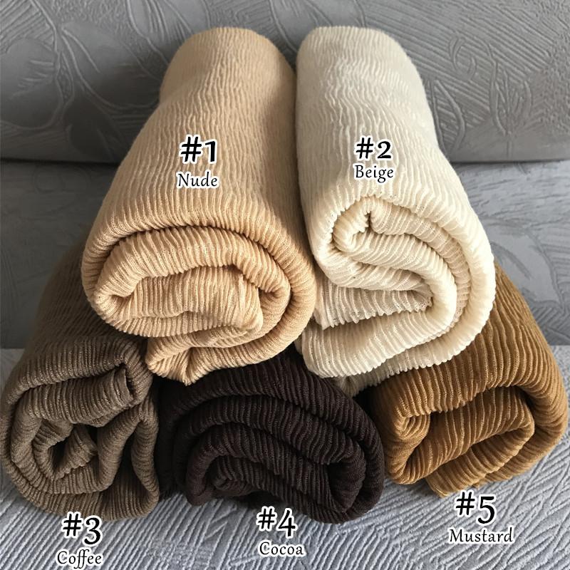 

Fashion Design Viscose Crinkled Hijabs Women Scarf Solid Shawl Muslim Head Wraps Elegant Scarves 10pcs Fast Bandanas