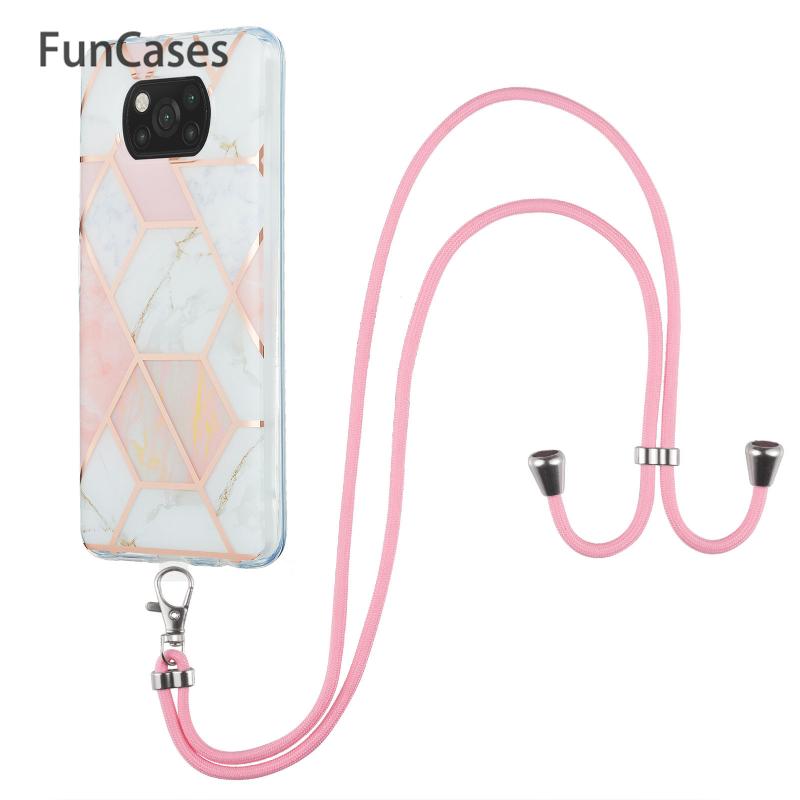 

Cell Phone Pouches Pink White Cases For Phones Poco X3 NFC Case Soft TPU Shell Cover Movil Telefoon Aksesuar