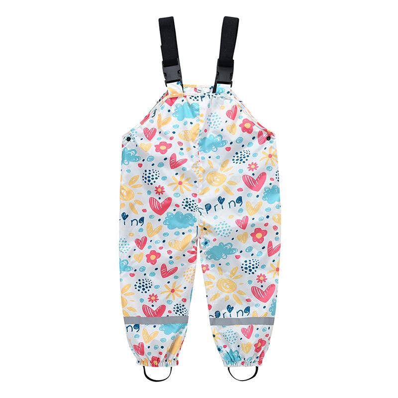 

Jumpsuits Spring Children Kids Boys Girls Rain Pants For Baby Boy Girl Water Proof Summer Cartoon Print Clothing, 3152-1