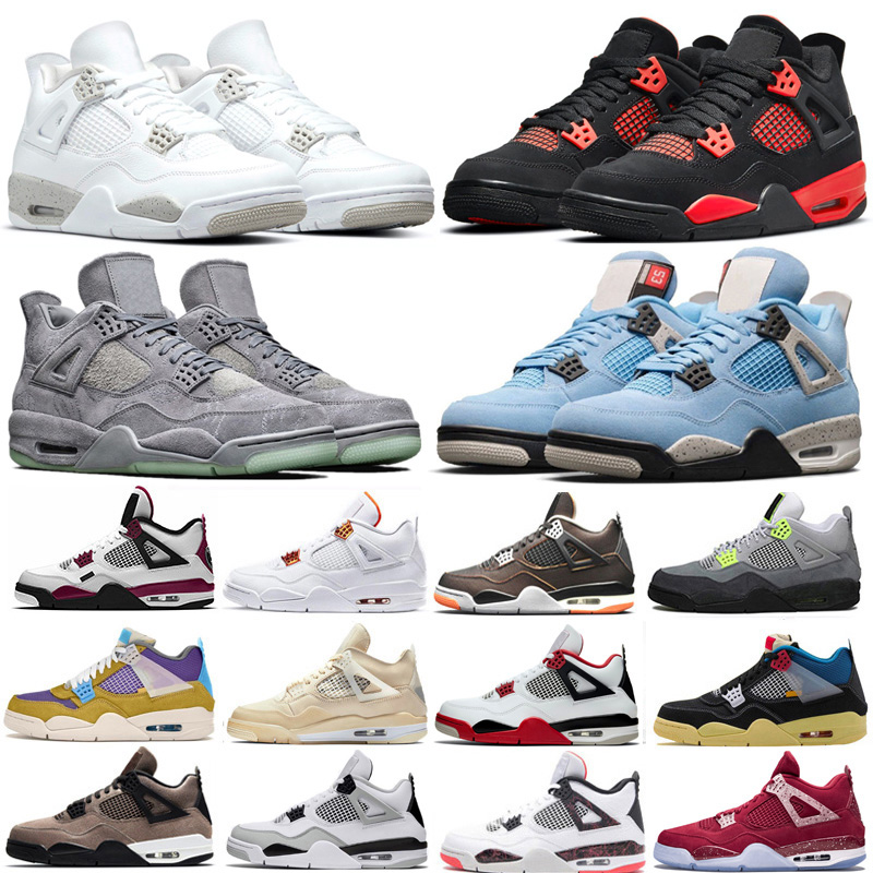 

University Blue 4s men basketball shoes 4 White Oreo Shimmer Cool Grey Sample Fire Red Motosports Black cat Neon women mens trainers sports, # 18