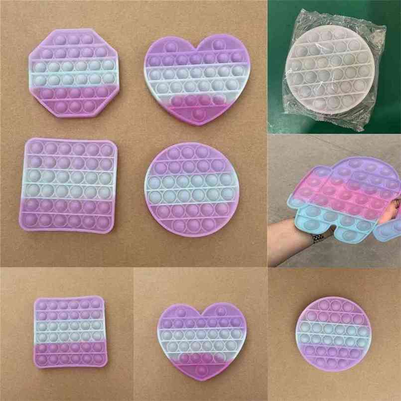 

Changing Color Kids Fidget Toys Push Pop Bubble Poppers Sensory Board Game Gobang Multi Shapes Finger Puzzle Stress Relief Anxiety G54M2GY