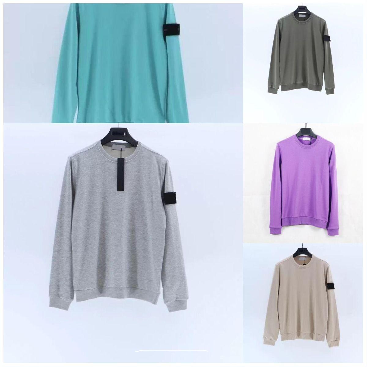 Autumn mens hoodies sweatshirts stone hooded island hoodie europen fashion sweater badge long sleeve hip hop streetwear pullover crewneck men sweate