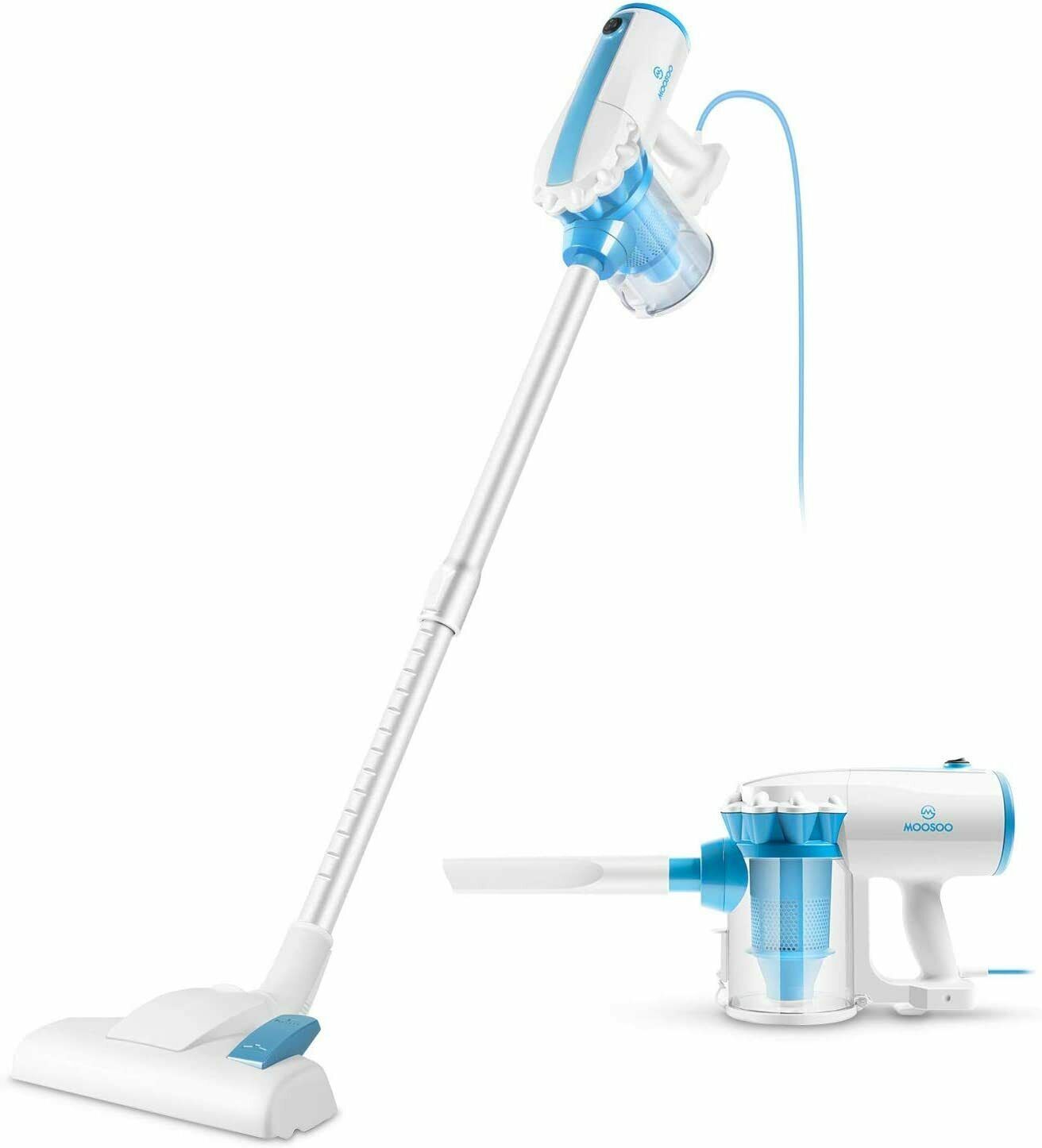 

MOOSOO Corded Vacuum Cleaner 17KPa Strong Suction 4 in 1 for Car,Hard Floor with Washable Filters, Telescopic Rod