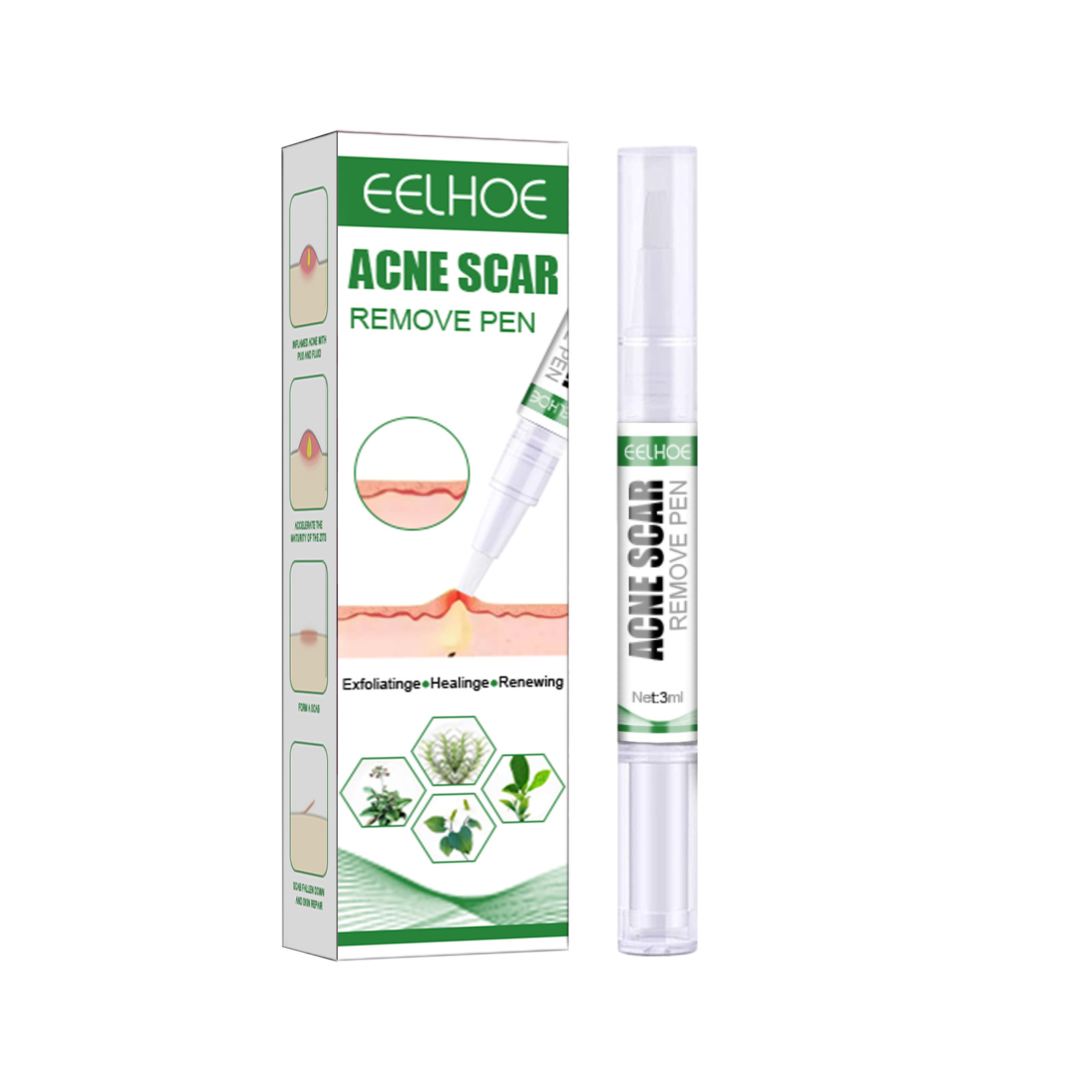 Free freight EELHOE Acne Removal Pen Gentle cleansing and acne-removing acne essence-image-750025876