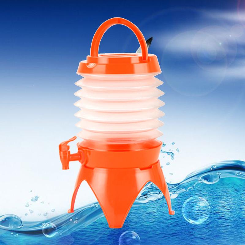 

5.5L Collapsible Folding Car Travel Beer Water Dispenser Compressed Kettle Container With Tap For Camping (Green) Outdoor Bags