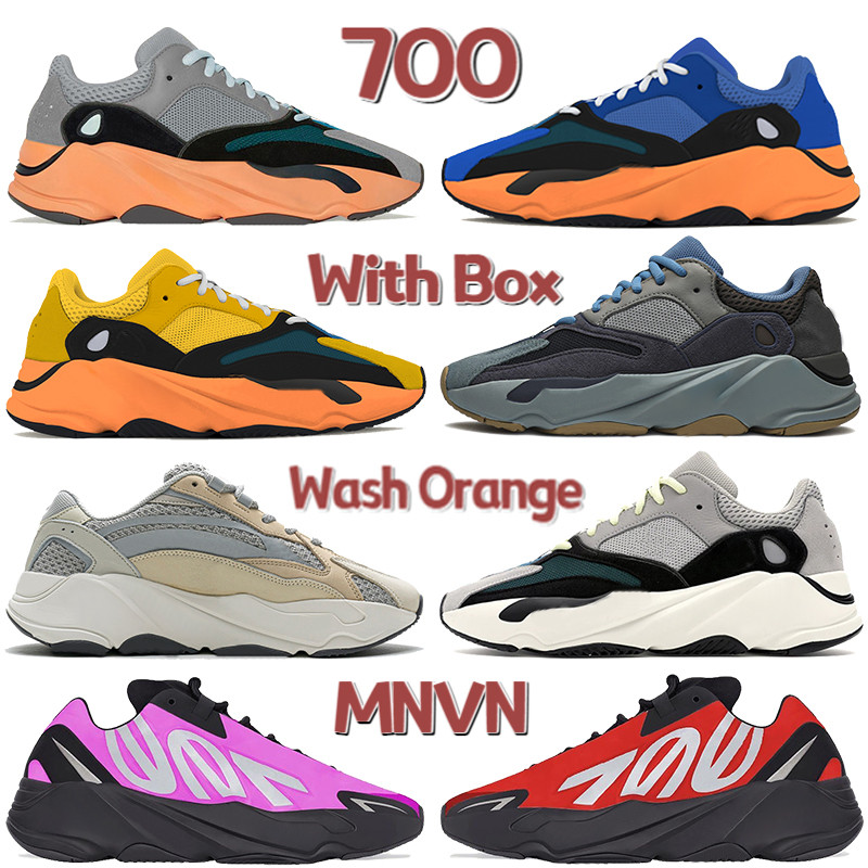 

With box 700 MNVN wash orange Mens Running Shoes Cream bright blue sun inertia OG Solid Grey vanta yellow red pink men women designer sneakers, 29# bubble wrap packaging